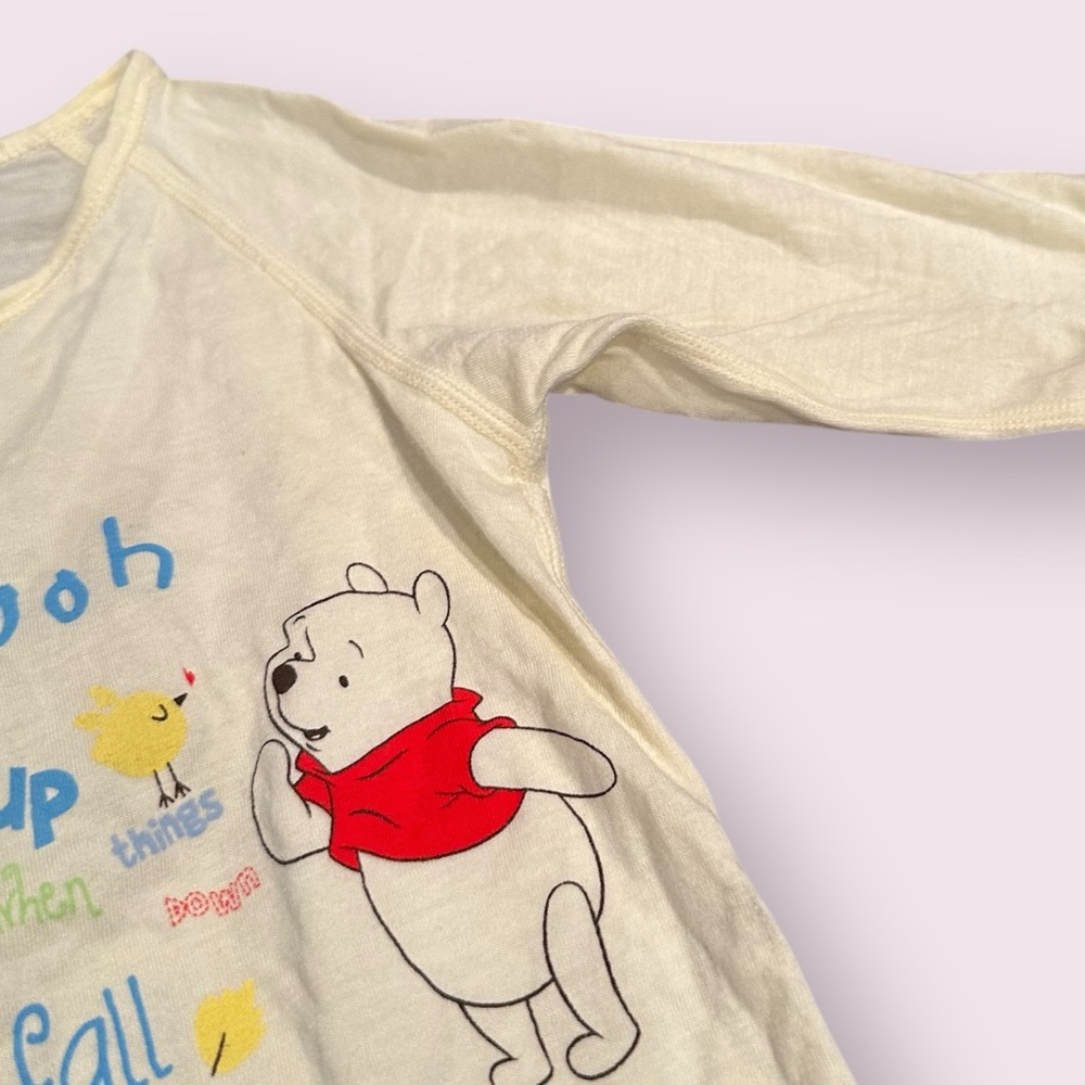 Vintage Disney Baby Winnie The Pooh Light Yellow Baby Outfit Size 3 Month - Picture 6 of 8